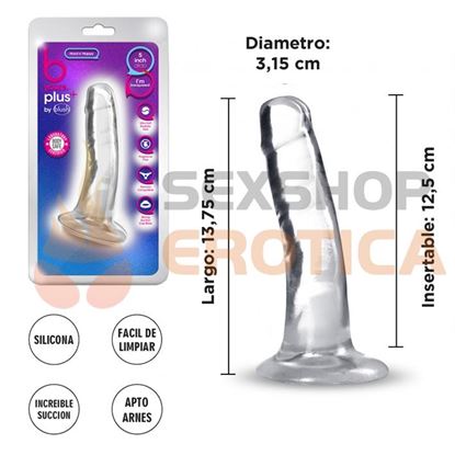 Dildo con sopapa transparente